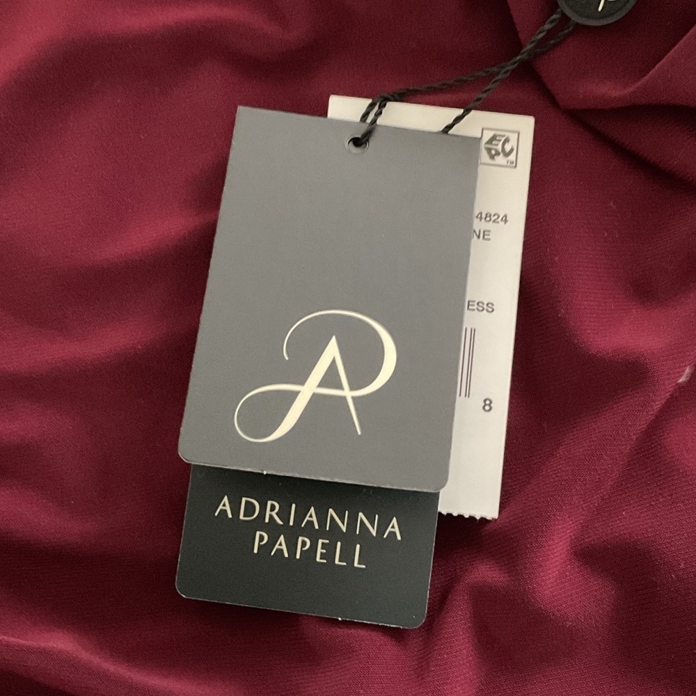 ADRIANA PAPELLE. Elegant Burgundy Women's   DRESSES SIZE 14 - Picture 9 of 9